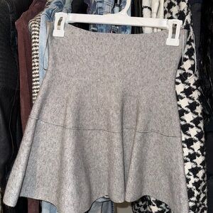 Zara Knit High waisted Gray Skater Skirt